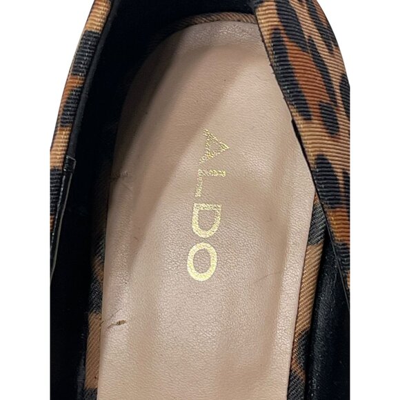 Aldo‎ Leopard Print Block Heel Pointed Toe Pumps Size 7 - Picture 5 of 10